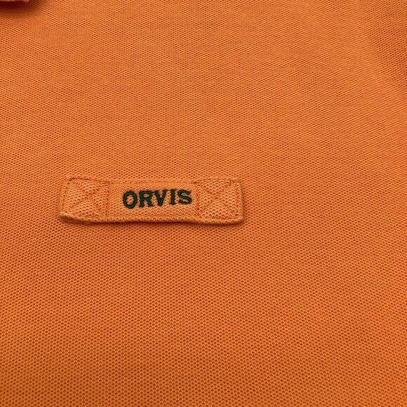 Orvis Mens Short Sleeve Polo Orange Size XL - Picture 4 of 6